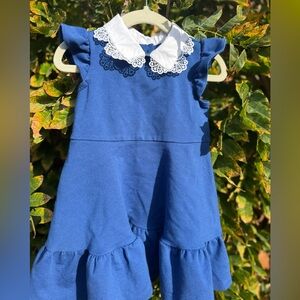 Janie and Jack Scalloped Collar Ponte Dress